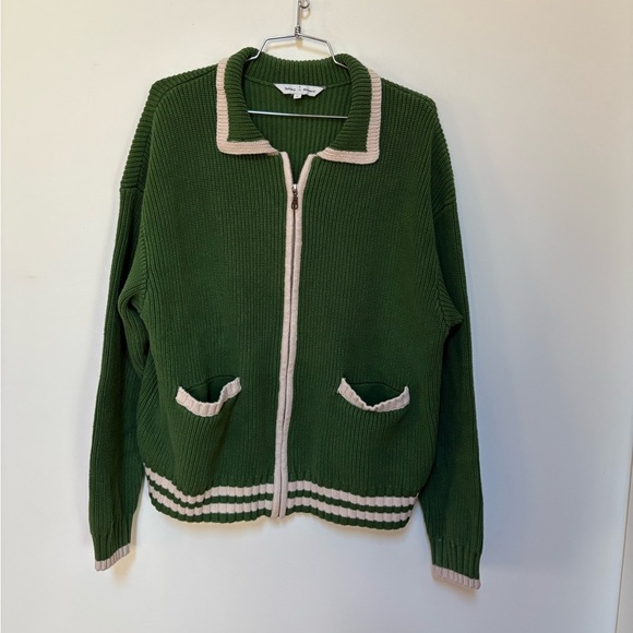 NWOT Falling Forward Knitted Sport Zip-Up Jumper Size Small - Picture 4 of 15